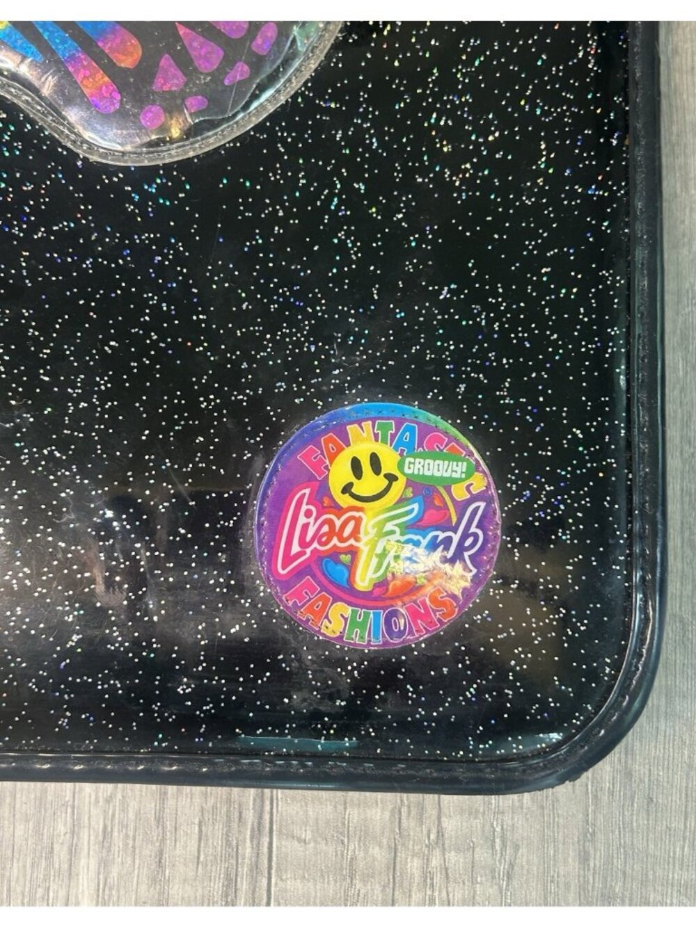 Lisa Frank Y2K Butterfly Glitter Zip Binder Trapper Keeper Organizer Vintage Vtg - Picture 9 of 16